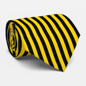 Yellow/Black Pinstripe Tie Stropdas (Opgerold)