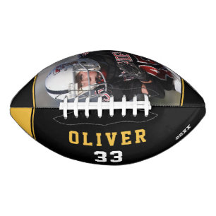 Yellow Black Player's Name Number Foto American Football
