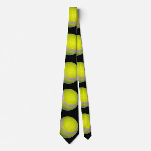 Yellow Black Tennis Ball Pattern; Stropdas (Voorkant)
