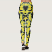 Yellow Black Tie Dye Leggings (Achterkant)