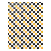 Yellow Black White Checkered Pattern Design  Tafelkleed (Voorkant)
