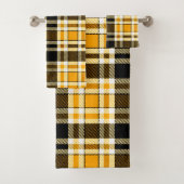 Yellow Black White Flannel Tartan Pattern Design (En situation)