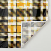 Yellow Black White Flannel Tartan Pattern Design  Wandkleed