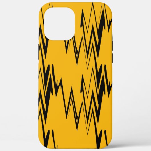 Yellow Black Zigzag Pattern Case-Mate iPhone Case (Achterkant)