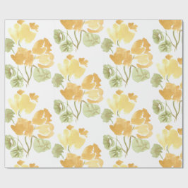 Yellow Bloom Matte Wrapping Paper Cadeaupapier