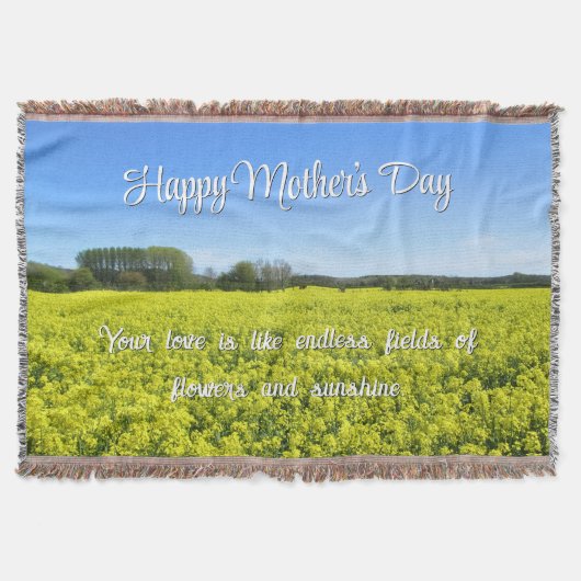 Yellow & Blue Country Bliss - Aangepaste Moederdag Deken (Voorkant)