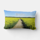 Yellow & Blue Country Bliss - Aangepaste Moederdag Kussen (Achterkant)