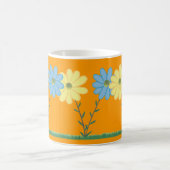 Yellow & Blue Daisy Flowers Custom Mugs (Centre)
