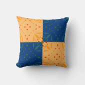 Yellow Blue Geometric Nursery Decor Patchwork Kussen (Voorkant)