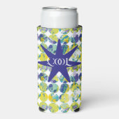 Yellow Blue Grunge Texture Circle Pattern Art. (Seltzer Voorkant)