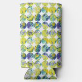 Yellow Blue Grunge Texture Circle Pattern Art. (Achterkant)