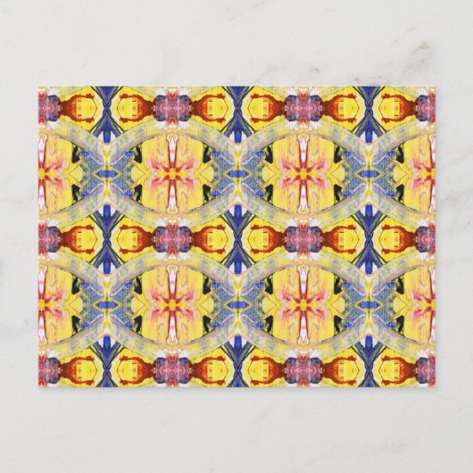 Yellow Blue Red Kaleidoscope Briefkaart (Voorkant)