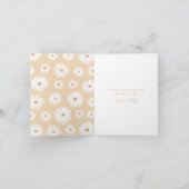 Yellow Boho Daisy Birthday Party Bedankkaart (Binnen)