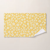 Yellow Boho Spring Daisies Pattern Bad Handdoek (Handdoek)
