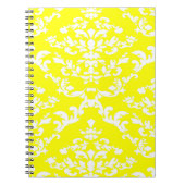 Yellow Bold Mod Damask Notitieboek (Voorkant)
