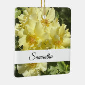 Yellow Botanical Flowers Keramisch Ornament (Rechts)