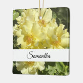 Yellow Botanical Flowers Keramisch Ornament (Links)