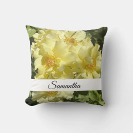 Yellow Botanical Flowers Kussen