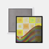 Yellow Boxes Magnet Magneet (Voorkant / Achterkant)