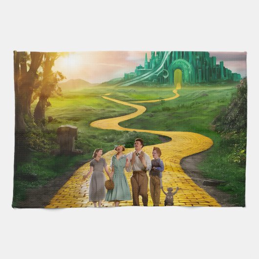 Yellow Brick Road naar Emerald City Theedoek (Horizontaal)