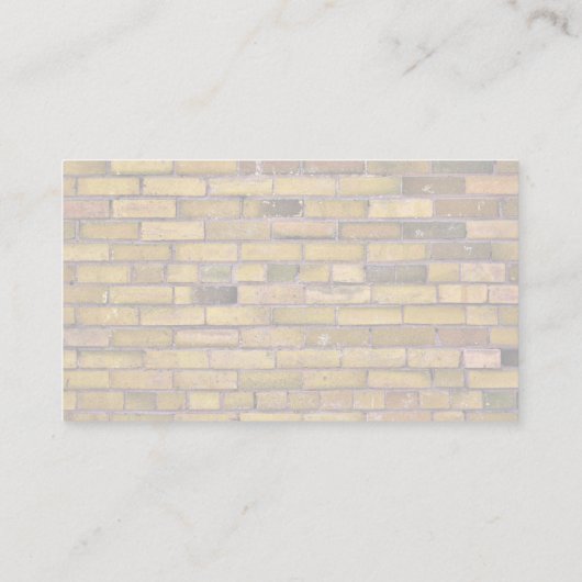 Yellow Brick Wall Visitekaartje (Achterkant)