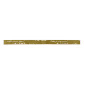 Yellow Brown Satin Ribbon Design New Years Eve Sty Lint (Voorkant)