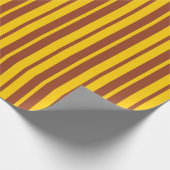 Yellow Brown Stylish Stripes Pattern Design Cadeaupapier (Hoek)