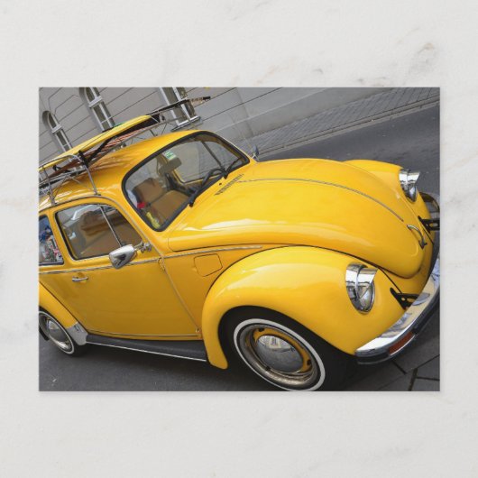 Yellow Bug Vintage auto Briefkaarten (Voorkant)