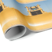 Yellow Bulldozer Pattern Cadeaupapier (Rol Hoek)