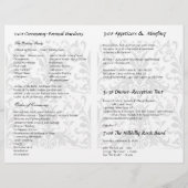Yellow Bumble bee Damask Wedding Programme (Achterkant)
