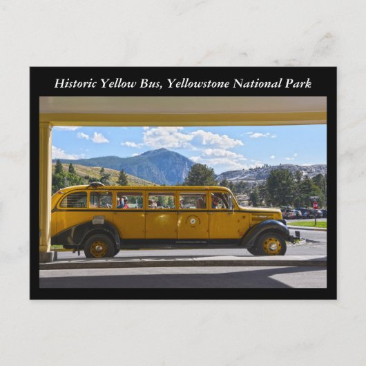 Yellow Bus, Yellowstone National Park, Wyoming Briefkaart (Voorkant)