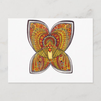 Yellow Butterfly Angel Briefkaart