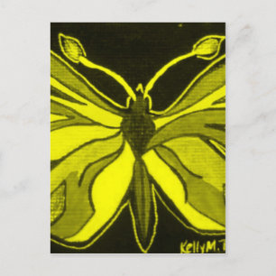 Yellow Butterfly Lady Insect Briefkaart