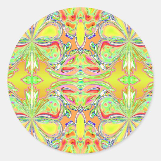 "Yellow Butterfly Mandala" Stickers (Voorkant)