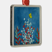 Yellow Butterfly Metalen Ornament (Rechts)