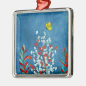 Yellow Butterfly Metalen Ornament (Links)