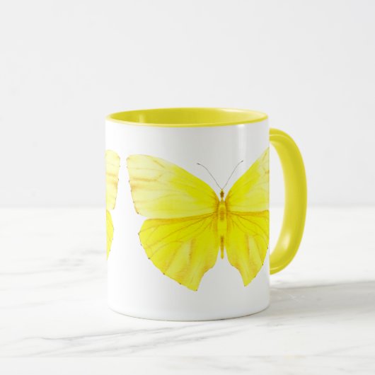 Yellow Butterfly Mug (Devant droit)