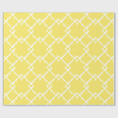 Yellow Butterfly Pattern Cadeaupapier (Vlak)
