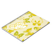 Yellow Butterfly Pattern Notitieboek (Linkerzijde)