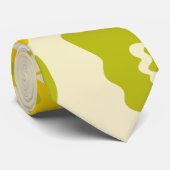 Yellow Butterfly Pattern Stropdas (Opgerold)