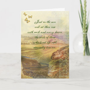 Yellow Butterfly Sympathcard Kaart