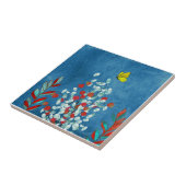 Yellow Butterfly Tegeltje (Zijkant)