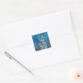 Yellow Butterfly Vierkante Sticker (Envelop)