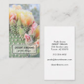 Yellow Cactus Flower Desert Garden Photo Travel Visitekaartje (Voorkant / Achterkant)