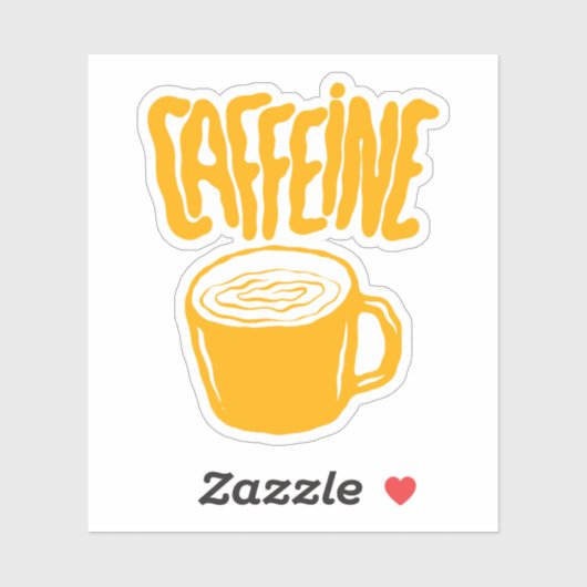 Yellow Caffeine Sticker (Vel)