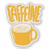 Yellow Caffeine Sticker (Voorkant)
