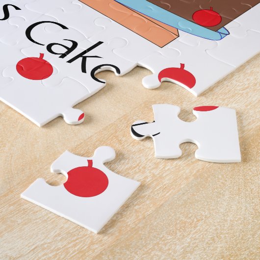 Yellow Cake and Cherries: White Legpuzzel (Zijkant)