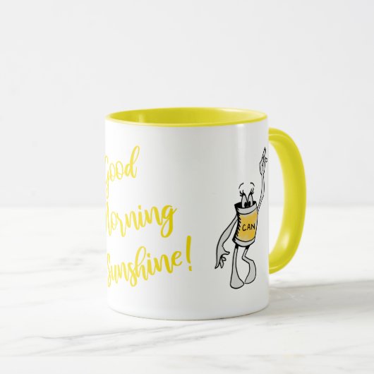 Yellow Can Creature Coffee Mug (Devant droit)