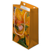 Yellow Canna Lily with Red Speckles Floral Klein Cadeauzakje (Voorkant Gekanteld)