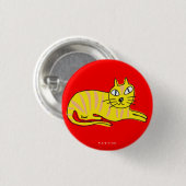 Yellow Cat Button (Voorkant /achterkant)